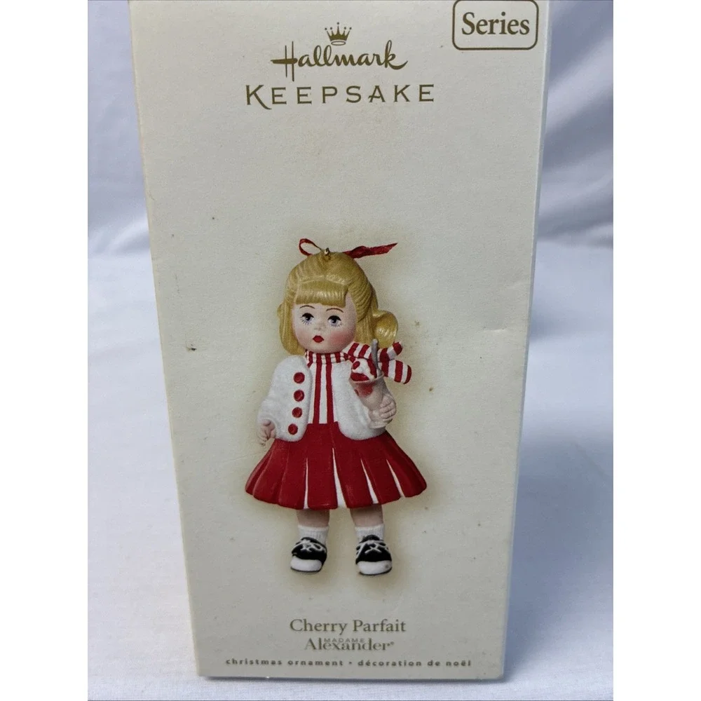 Hallmark Keepsake Madame Alexander Ornaments Christmas Tea Cherry Parfait 2pc